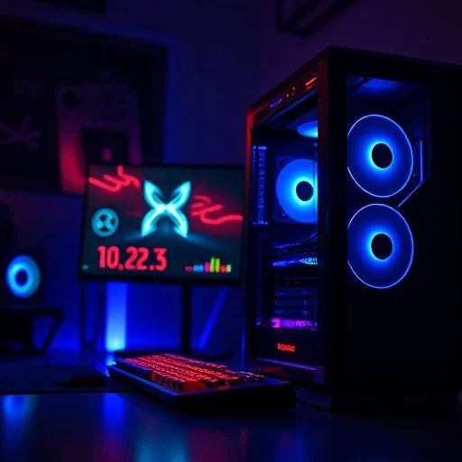 Macro-level shot of advanced CPU/GPU circuitry glowing with neon green and electric cyan pathways.